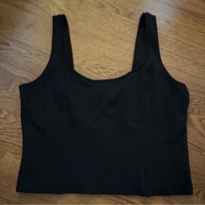 Abercrombie & Fitch soft Black Tank crop Top XL Classic sexy basic Sleveless